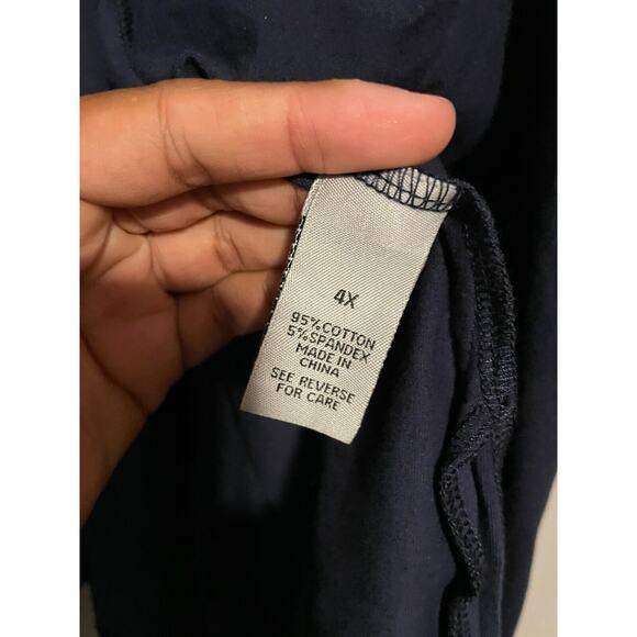 Catherines Womens Cardigan 4X Navy Open Front Stretch Suprema Collection Casual - Picture 3 of 7